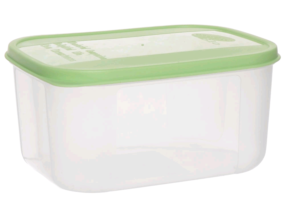Контейнер пл 0,85л для продуктов прямоуг Verona светло-зелен посуда для СВЧ