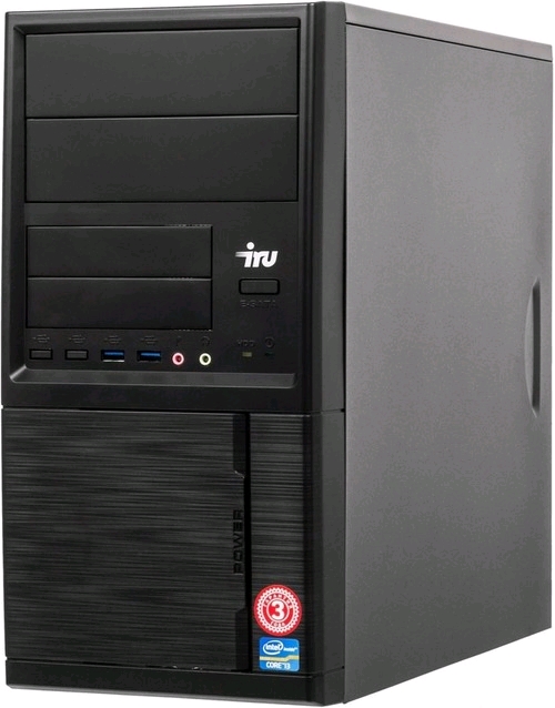 IRU Office 613 MT i3 10100/4Gb/SSD240Gb/UHDG 630/DOS/черный 1537827 Компьютер