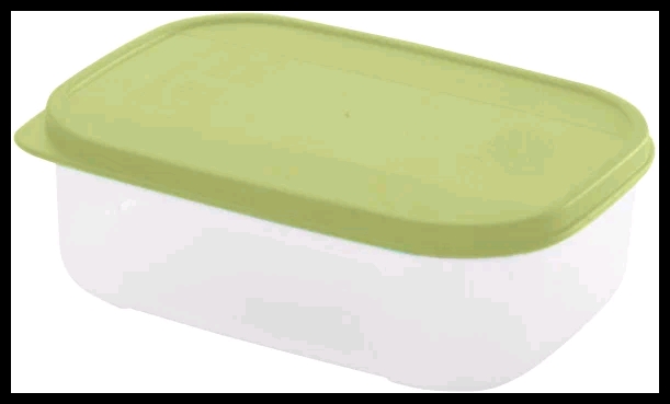 Контейнер пл 0,6л для продуктов прямоуг Verona зеленый посуда для СВЧ
