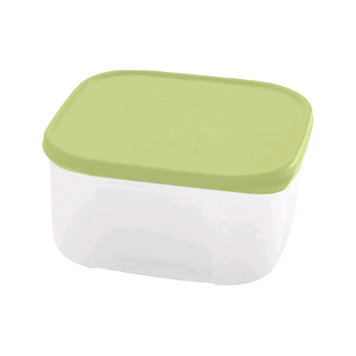Контейнер пл 0,7л для продуктов квадратный Verona светло-зелен посуда для СВЧ