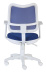 Бюрократ Ch-W797 BL TW-10 белый пластик спинка синяя сетка сиденье синий TW-10 Кресло
