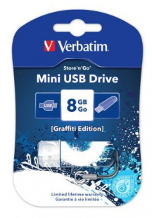 8Gb Verbatim Store n Go Mini GRAFFITI EDITION 98162 USB2.0 синий Флеш карта