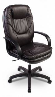 Бюрократ CH-1868/COFFEE темно-коричневый искусственная кожа (пластик черный) Кресло руководителя