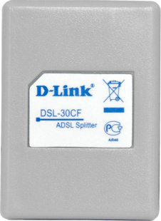 D-Link DSL-30CF/RS ADSL Annex A 1xRJ11 вход и 2xRJ-11 вы Сплиттер
