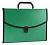 Портфель Бюрократ -BPP13GRN 13 отдел. A4 пластик 0.7мм зеленый