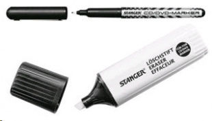 Маркер Stanger 710003 (толщина линии 0,5мм) черный +стиратель блистер