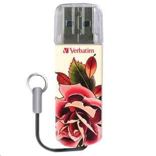 16Gb Verbatim Mini Tattoo Rose 49885 USB2.0 белый/узор Флеш карта