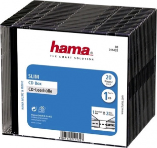 Hama на 1CD/DVD H-11432 Slim Box (упак.:20шт) Коробка