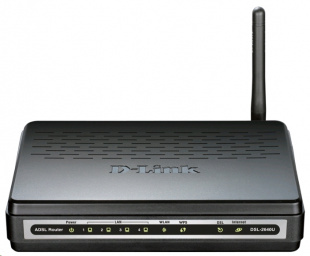D-LINK DSL-2640U/RA/U2A RJ-11 ADSL2+ Annex A/L/M Wi-Fi VPN Firewall +Router внешний черный Модем