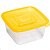Контейнер пласт.0,45л для СВЧ квадратный Унико С208 посуда для СВЧ