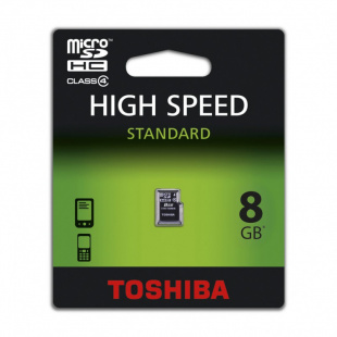 micro SDHC 8Gb Class4 Toshiba SD-C08GJ(BL5 w/o adapter Флеш карта
