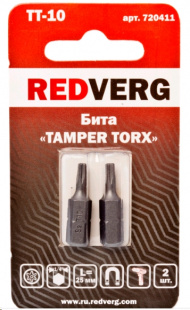 Бита Redverg Torx Tamper 10х25 (2шт.)(720411) бита