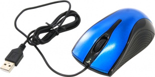 Oklick 225M черный/синий оптическая (1200dpi) USB (3but) Мышь