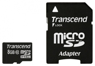 micro SDHC 8Gb Class10 Transcend TS8GUSDCU1 Premium UHS-1 Флеш карта