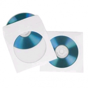 Hama H-51179 для CD/DVD бумажные с прозрачным окошком 25 шт. белый Конверт