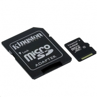 micro SDXC 64Gb Class10 Kingston SDCS/64GB + adapter Флеш карта