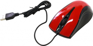 Oklick 225M черный/красный оптическая (1200dpi) USB (3but) Мышь