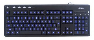 A4Tech KD-126-1 X-Slim LED BlackLight Keyboard USB Blue Клавиатура