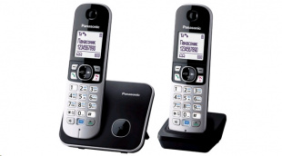 Panasonic KX-TG6812RUB черный 2 трубки Телефон DECT