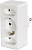Тройник Hama H-47688 1 розетка с заземлением + 2 розетки для бытовой техники 3500 Вт белый Сетевой фильтр