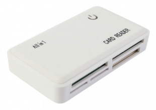 PC PET CR-211RWH USB 2.0 SDHC/CF/XD/MS/TF/M2 (24-in-1) Rubber White Устройство чтения карт памяти
