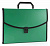 Портфель Бюрократ -BPP6GRN 6 отдел. A4 пластик 0.7мм зеленый