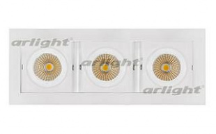 Arlight CL-KARDAN-S260x102-3x9W Warm (WH, 38 deg) светильник точечный