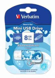 8Gb Verbatim Store n Go Mini ELEMENTS EDITION 98159 USB2.0 Water Флеш карта