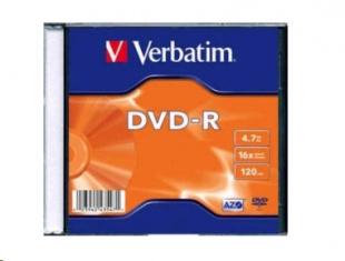 DVD-R Verbatim 4.7 16 Slim case (100шт) (43547) диск