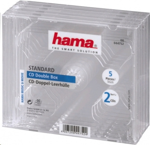 Hama на 2CD/DVD H-44752 прозрачный (упак.:5шт) Коробка