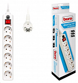 Buro 600SH-1.8-W 1.8м (6 розеток) белый (коробка) Сетевой фильтр