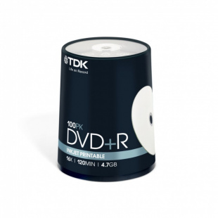 DVD+R TDK 4.7Gb 16x Cake Box Printable (100шт) (t19920) Диск