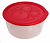 Контейнер пл.  0,8л круглый низкий многофункциональный №3 С256 посуда для СВЧ