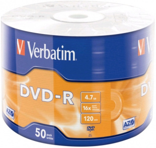 DVD-R Verbatim 4.7Gb 16x (50шт) (43788) диск