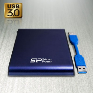 Silicon Power USB 3.0 500Gb SP500GBPHDA80S3B 2.5" голубой Жесткий диск