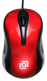 Oklick 385M черный/красный оптическая (1000dpi) USB для ноутбука (2but) Мышь