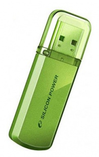 4GB Silicon Power Helios 101 SP004GBUF2101V1N USB2.0 зеленый Флеш карта