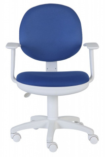 Бюрократ CH-W356AXSN/15-10 темно-синий 15-10 (белый пластик) Кресло