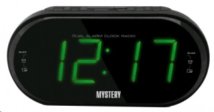 Mystery MCR-69 black&green радиочасы