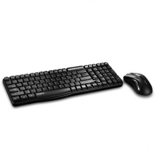 Комплект Rapoo X1800 черные беспроводные мышь+клавиатура, 2.4Ghz Клавиатура+мышь