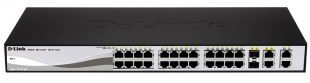 D-Link DES-1210-28 WEB Smart III 24x10/100Mbps 2x10/100/1000Mbps 2 Combo SFP Коммутатор