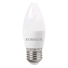 Лампочки Лампа светодиодная LL-E-C37-6W-230-4K-E27 (свеча, 6Вт, нейтр., Е27) Eurolux 76/2/10 — фото, цена, купить