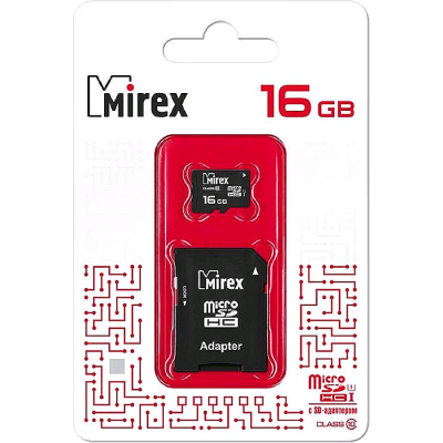 Карты памяти micro SDHC 16GB Class 10 MIREX + adapter UHS-I, U1 (13613-ADSUHS16) 13613-ADSUHS16 от магазина Zakaz43