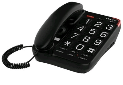Телефоны проводные Maxvi CB-01 black 4454 от магазина Zakaz43