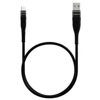 Кабель USB USB  2.0  AM/TypeC 1м Maxvi MC-05T black — фото, цена, купить