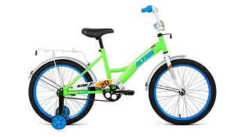 Велосипеды 20 ALTAIR KIDS 20 (20" 1 ск. рост. 13") 2022, ярко-зеленый/синий, IBK22AL20040 — фото, цена, купить