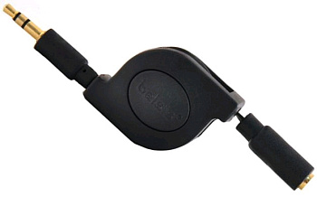 Видеокабели и переходники Аудиокабель (3.5mm Jack M - 3.5mm Jack F) 0.75м рулетка Belsis BGL1180 — фото, цена, купить