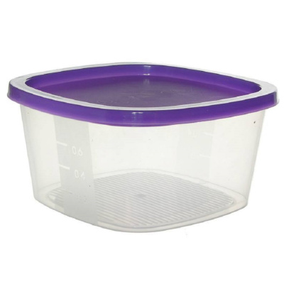 Посуда для микроволновки Контейнер для СВЧ и заморозки 0,5л квадратный Микс MPG5965 от магазина Zakaz43