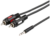Видеокабели и переходники Аудиокабель (3.5mm Jack M - 2xRCA M) 1 м Belsis BL1066 — фото, цена, купить