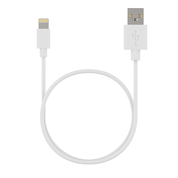 Кабель USB USB  2.0  AM/Lightning 1м Maxvi MC-03 white — фото, цена, купить